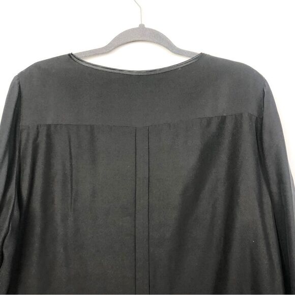 LAFAYETTE 148 | Silk Black Blouse Top Gold Button Detail Women’s Size 2X - Picture 7 of 7